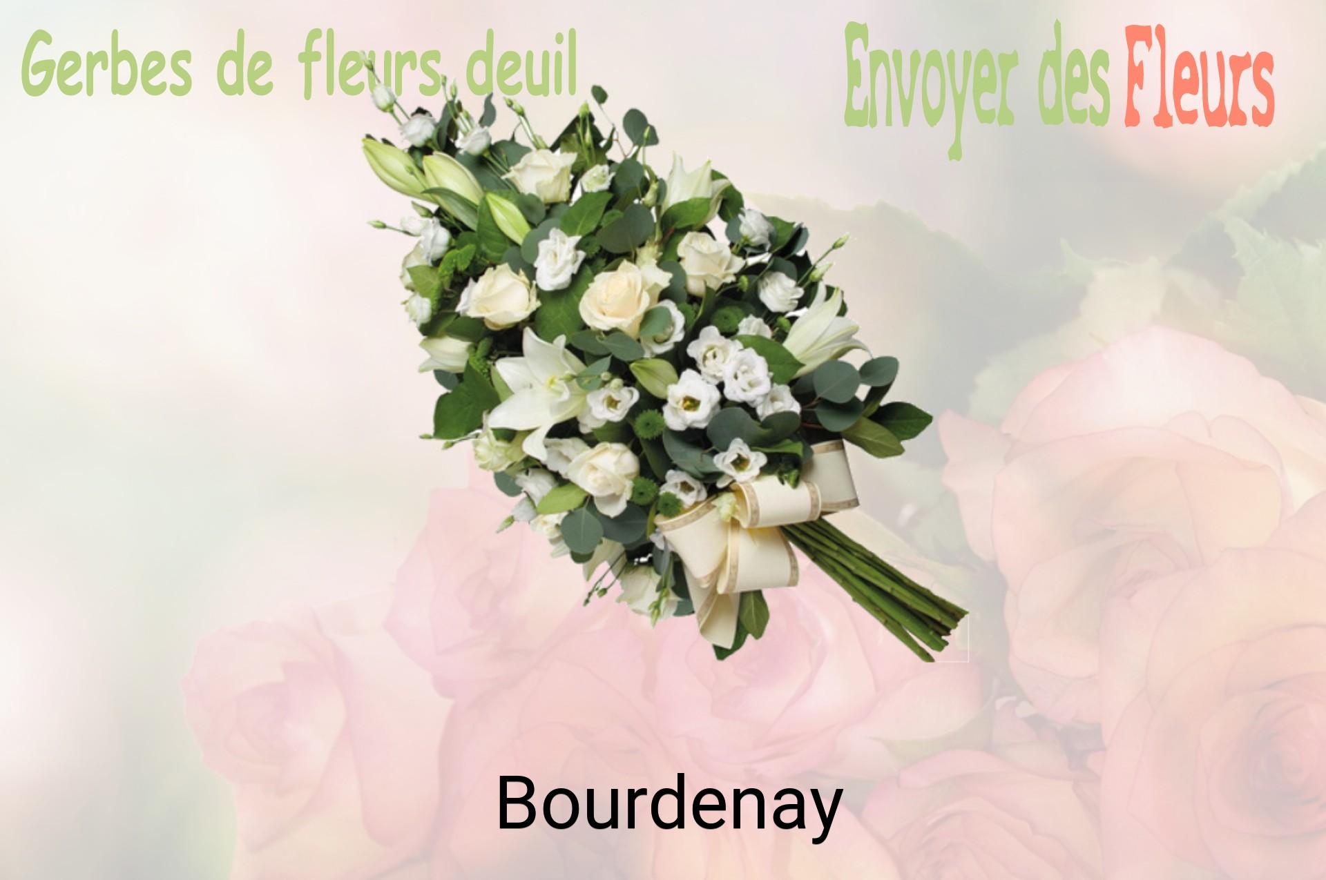 Gerbe de fleurs de deuil livrée à Bourdenay